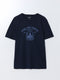 Crew Neck Printed Combed Cotton Men's T-Shirt